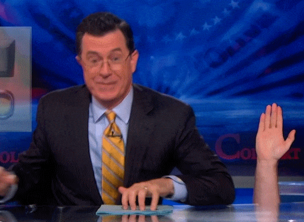 conversion rate optimization sales stephen colbert high five