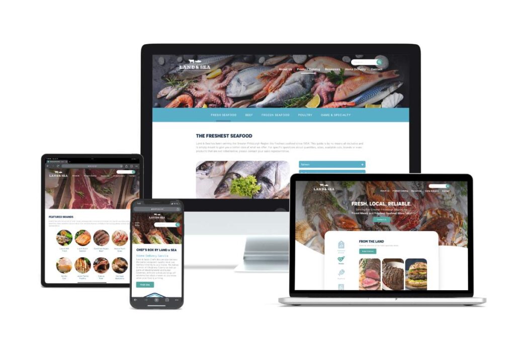 Land & Sea website design and development