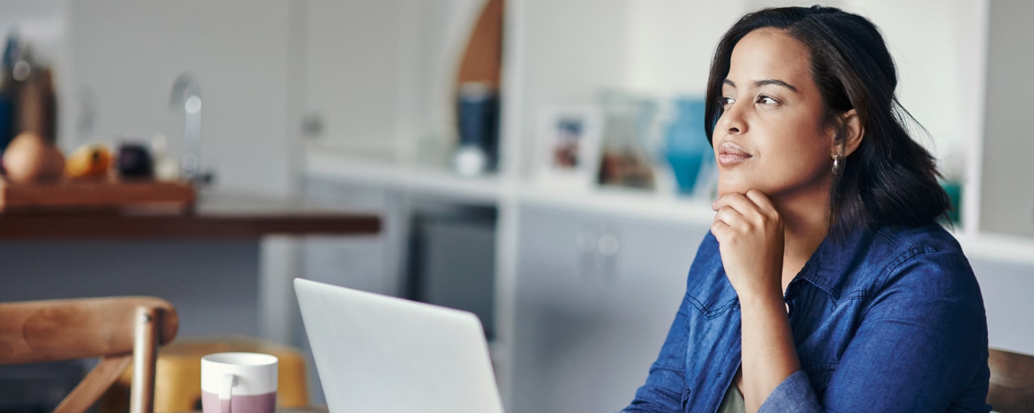 Digital Marketing Services | Online Marketing | Woman Deep in Thought