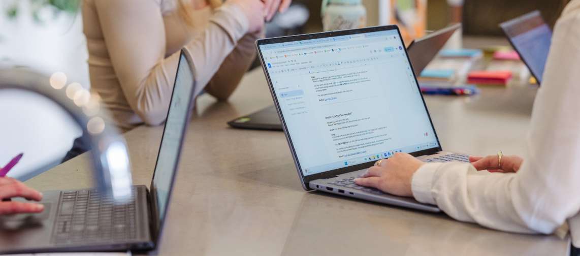 working in the office