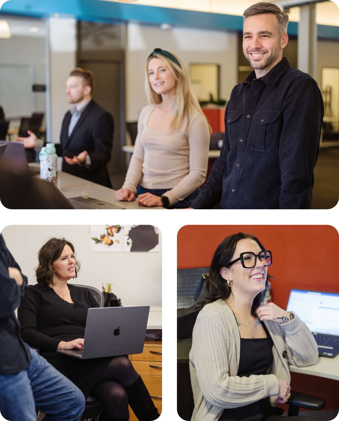 DOM Team working in the office