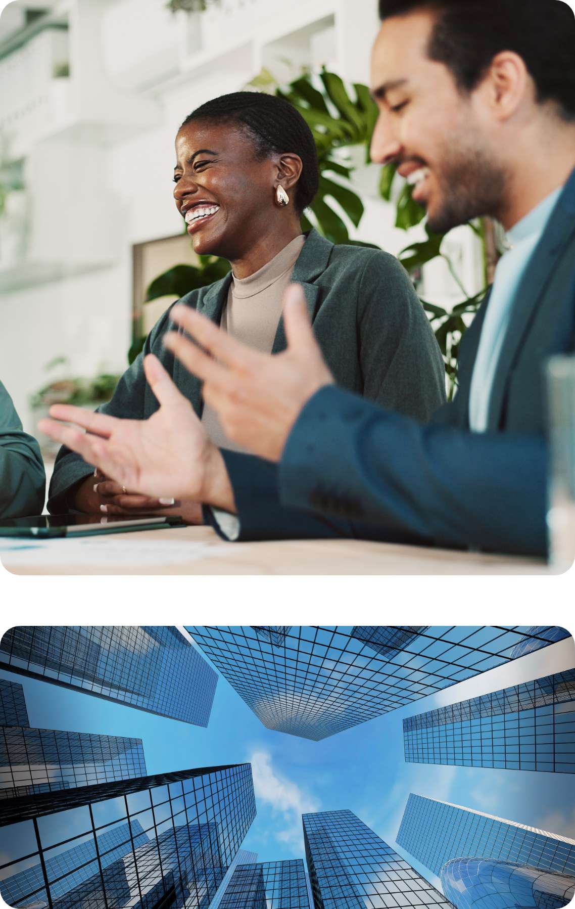 Happy investment professionals