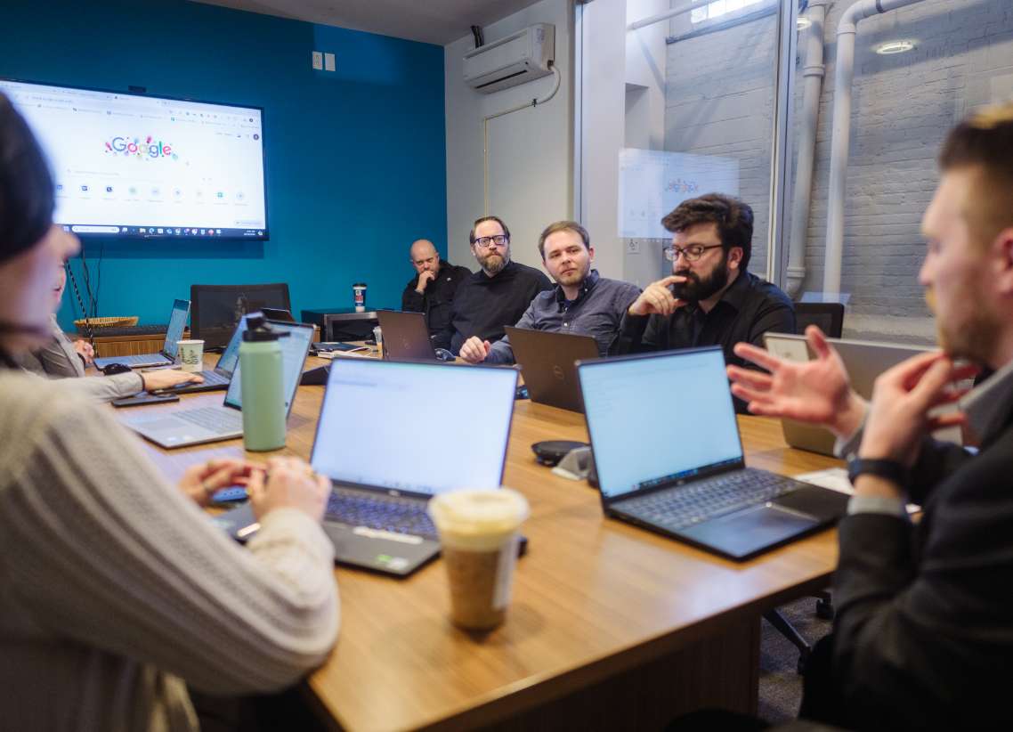 Team member leading a meeting