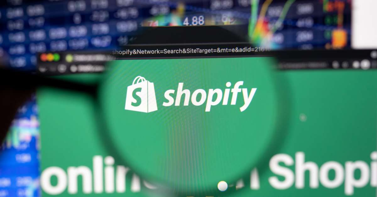 Shopify displayed on computer screen