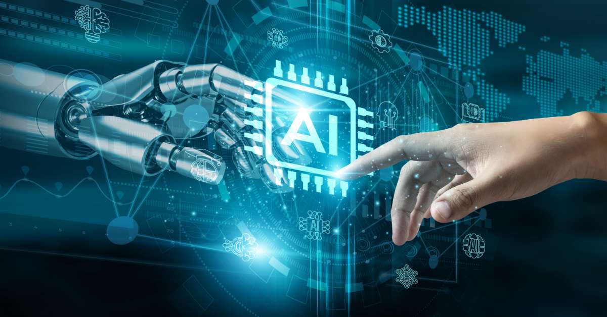 AI hand and human hand meet for AI optimization