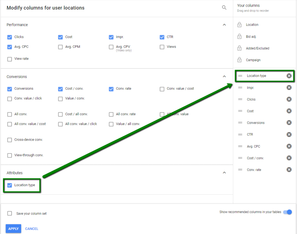 e Include Location type column - Pivot Table PPC Blog