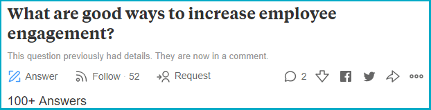 Quora answer for increasing employee engagement DOM blog