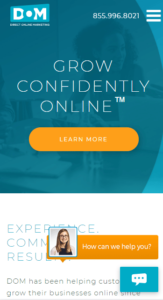 direct online marketing mobile home page