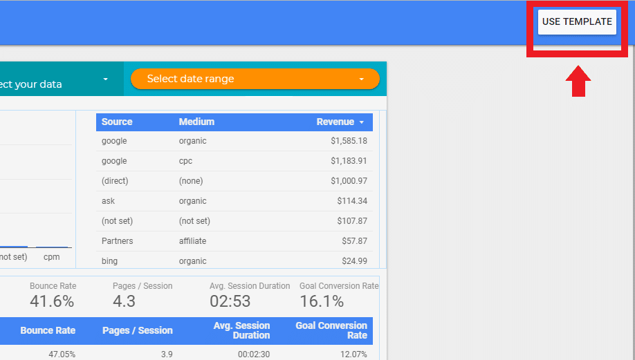 Google Data Studio Templates
