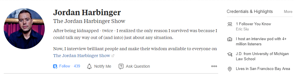 jordan harbinger quora