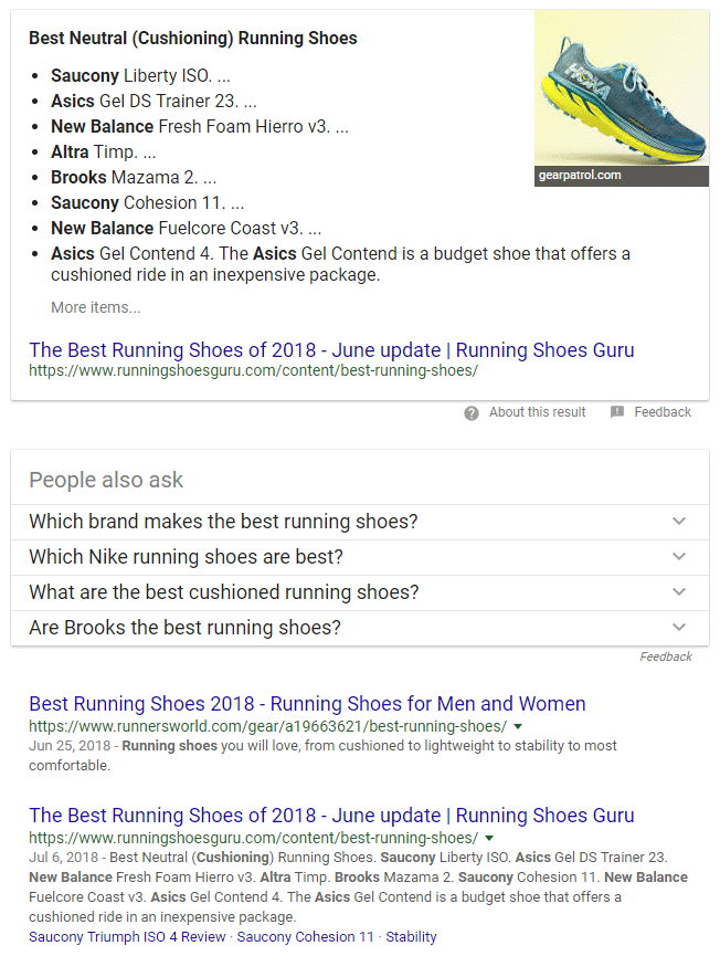 International Search query example DOM blog
