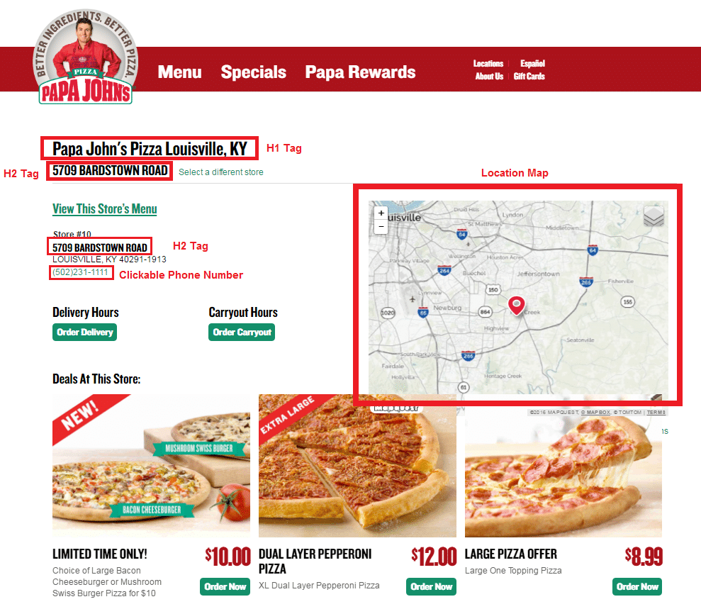 local seo on page optimization