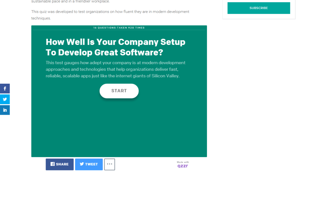 quizzes for lead generation - software marketing ideas