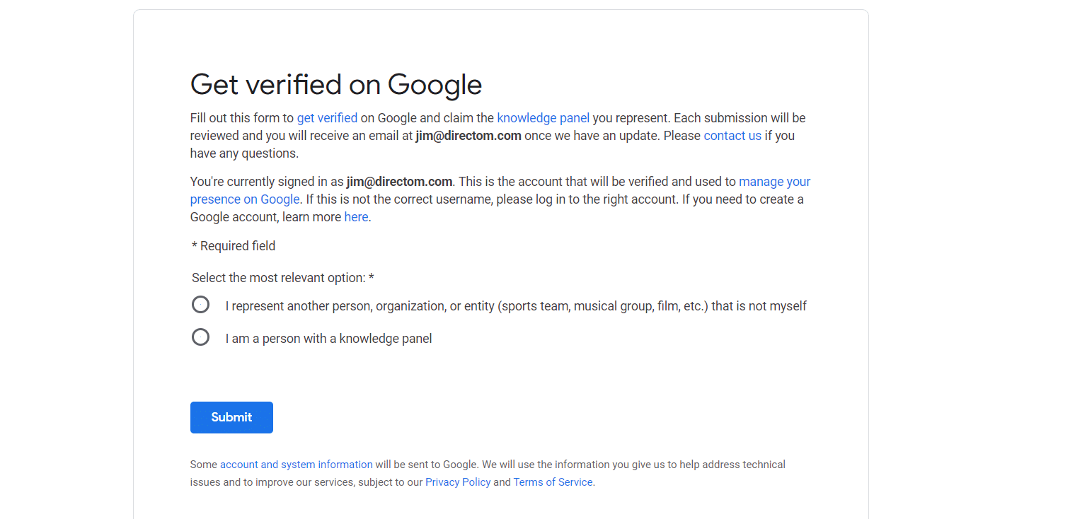 Steps to verify your Panel 