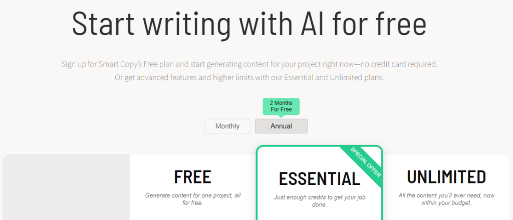 Unbounce Smart Copy Pricing