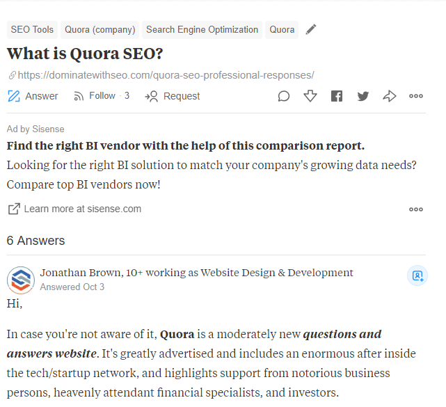 what is quora seo